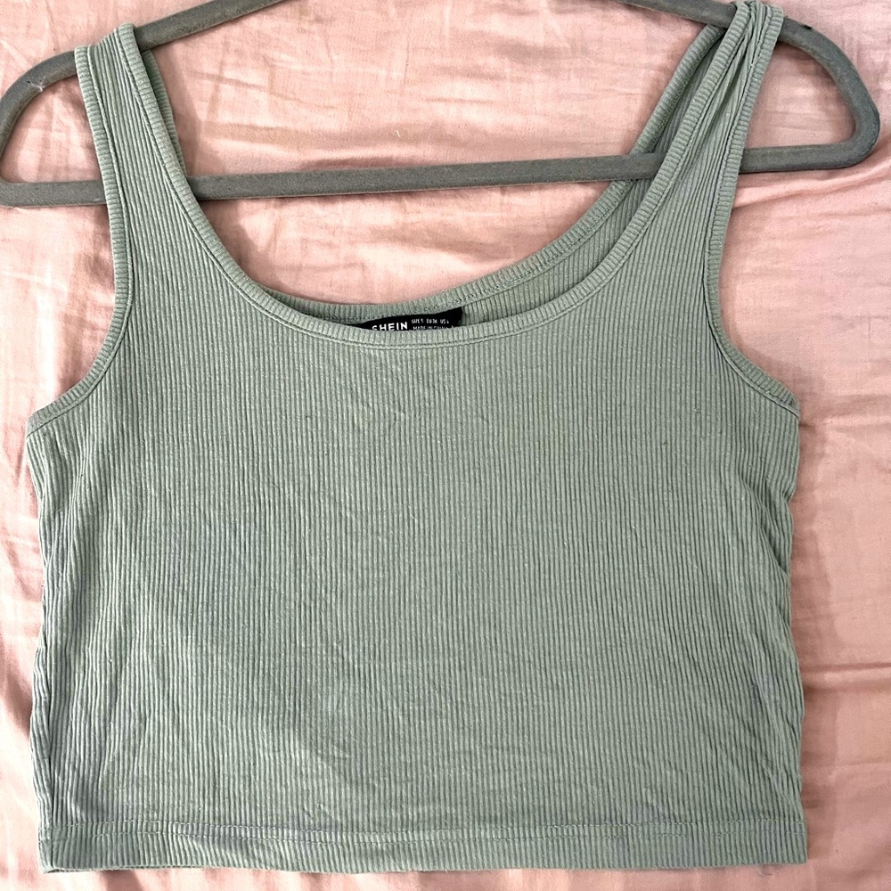 Shein green crop top